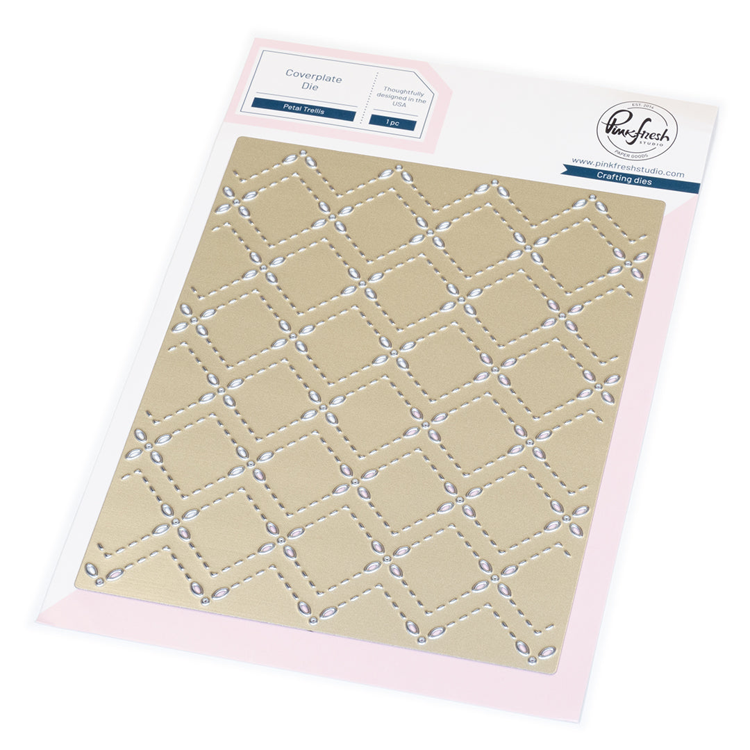 Pinkfresh Studio Petal Trellis coverplate die