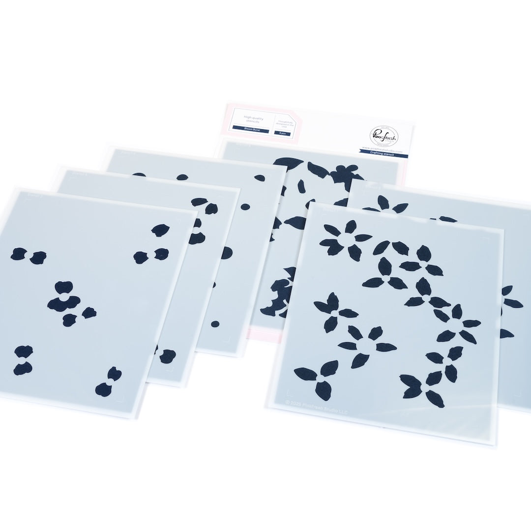 Pinkfresh Studio Bloom Burst die/stencil Bundle