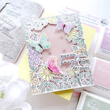 Pinkfresh Studio Sunlit Garden Cling Stamp / Stencil/ Die Bundle
