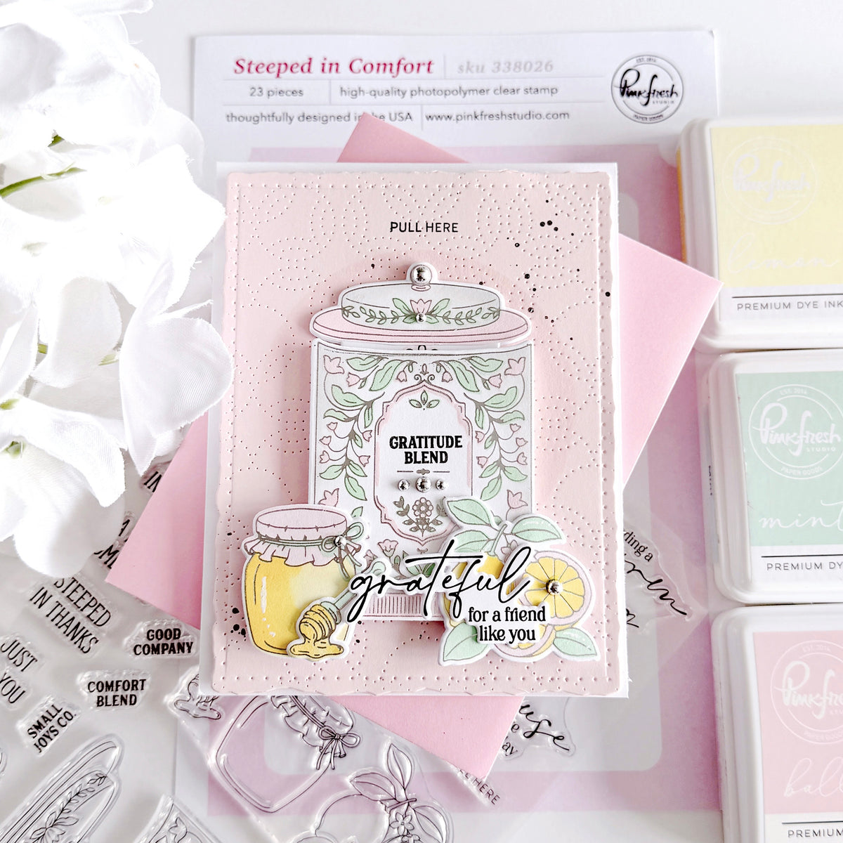 Pinkfresh Studio Steeped in Comfort press plate