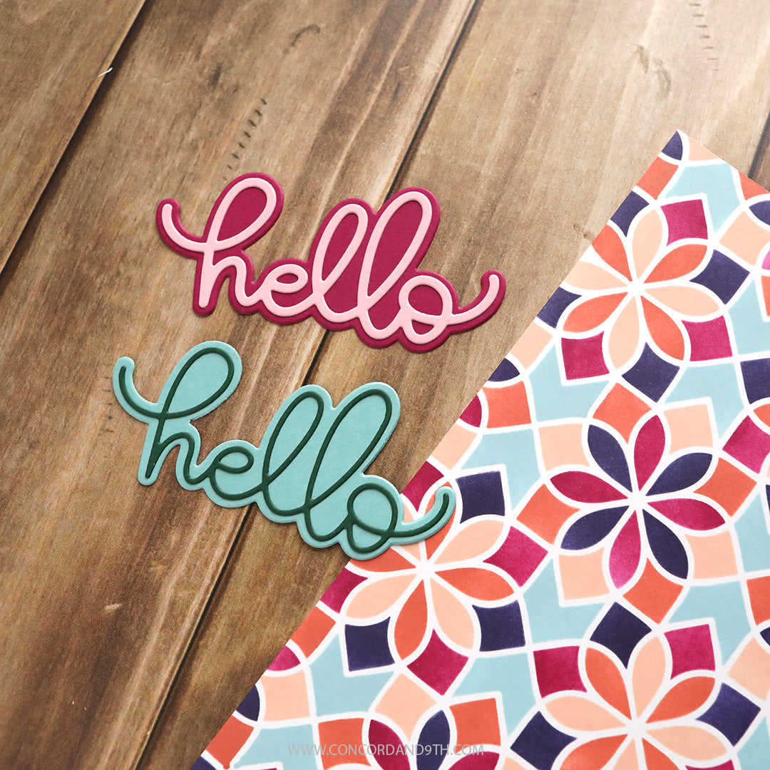 Concord & 9th KW Thick and Thin Hello Dies