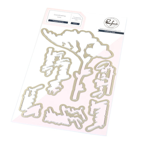 Pinkfresh Studio Freesia Flourish stamp/Die/Stencil Bundle