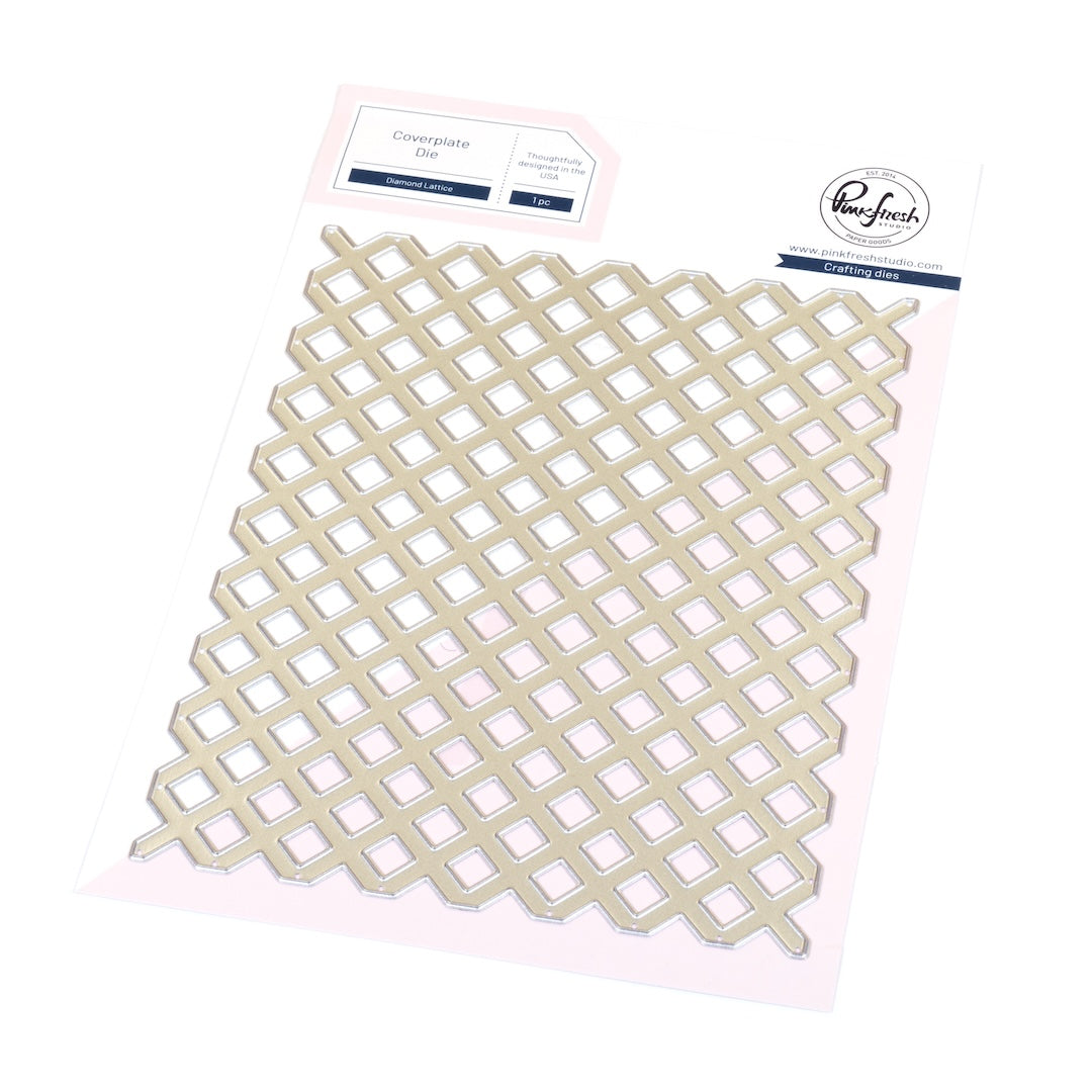 Pinkfresh Studio Diamond Lattice coverplate die