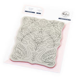 Pinkfresh Studio Swan Reverie cling stamp / Stencil / Press Plate Bundle