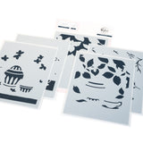 Pinkfresh Studio Bloom & Brew cling stamp / Stencil / Press plate Bundle