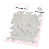 Pinkfresh Studio Bloom & Brew cling stamp / Stencil / Press plate Bundle