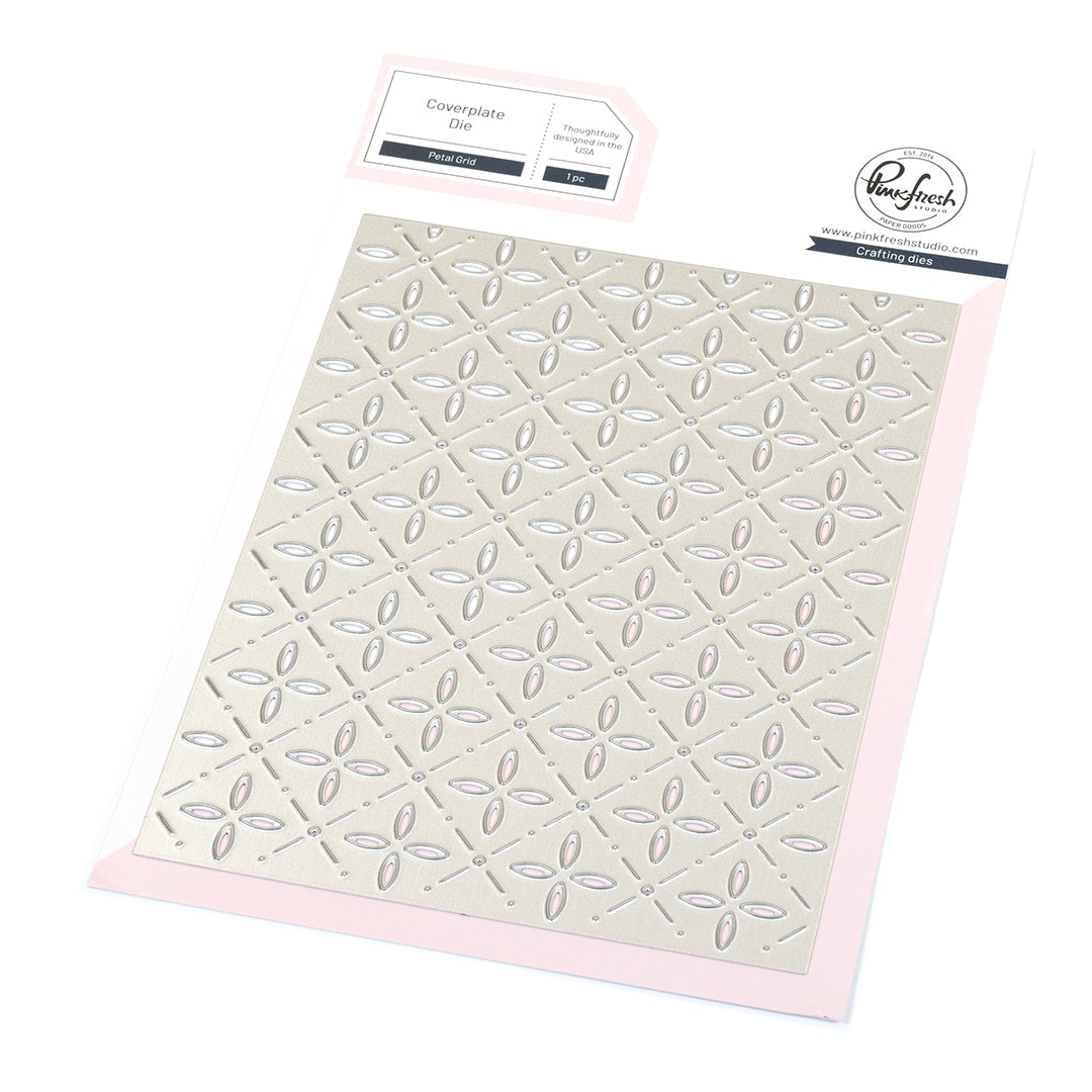 Pinkfresh Studio Petal Grid coverplate die
