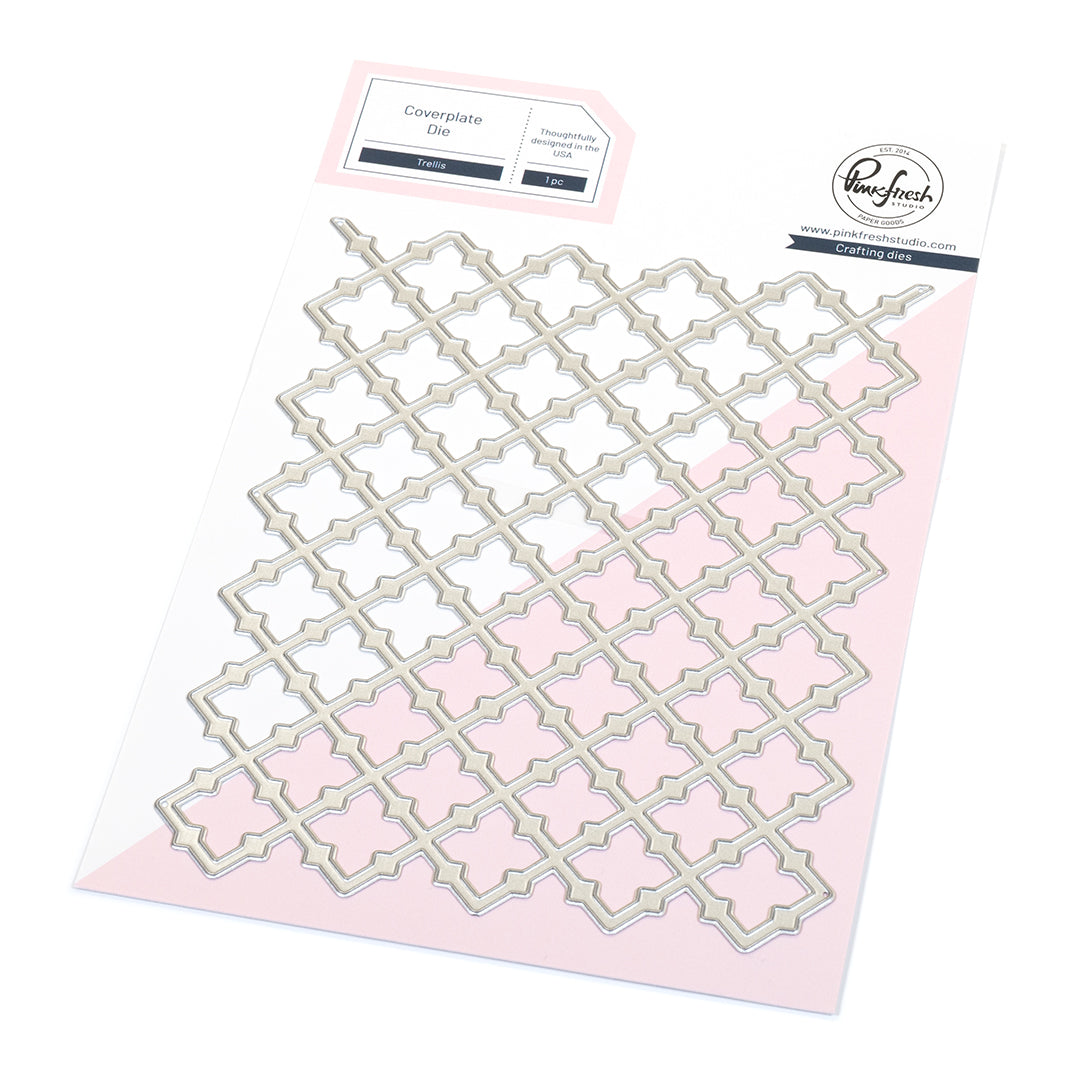 Pinkfresh Studio Trellis coverplate die