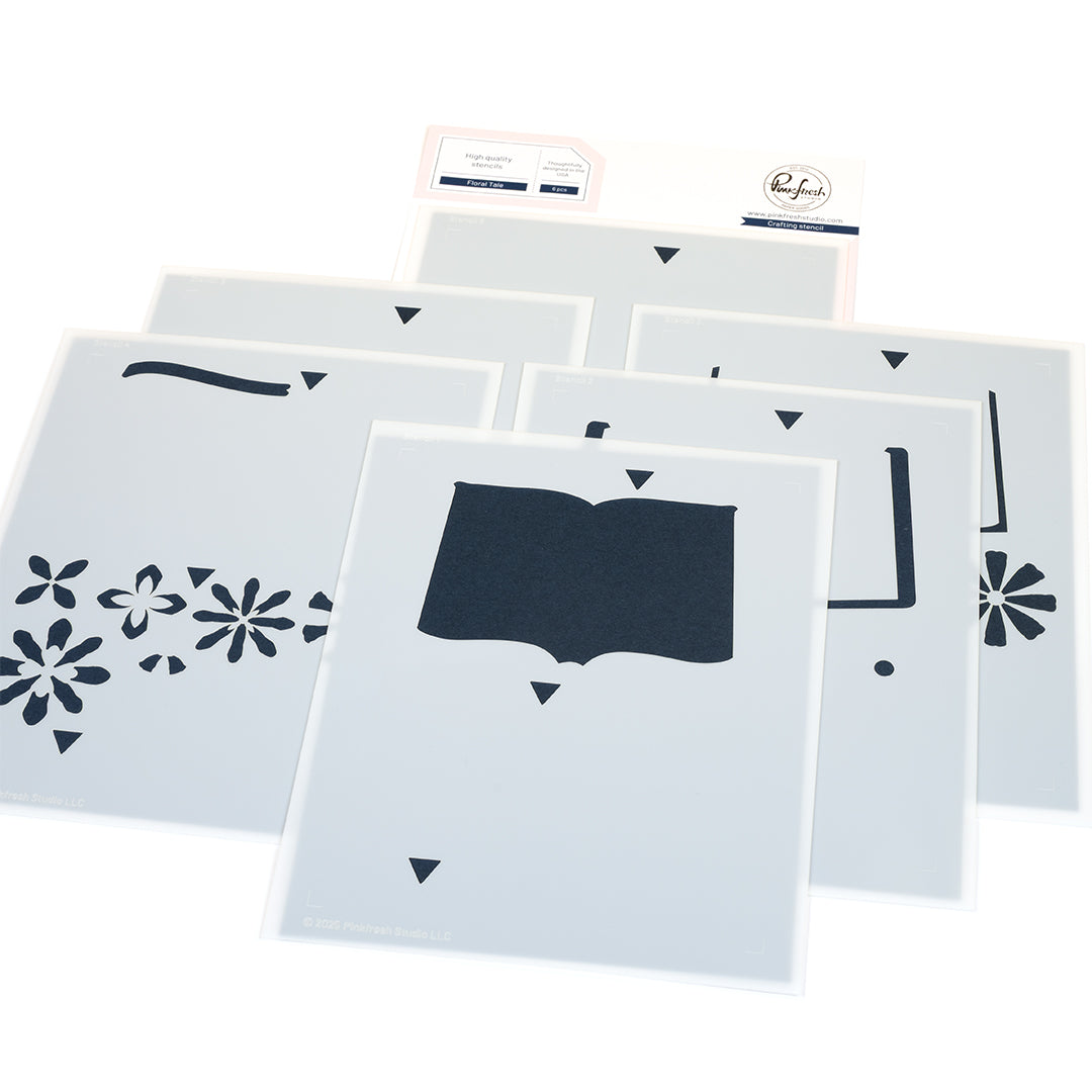 Pinkfresh Studio Floral Tale die/Stencil Bundle