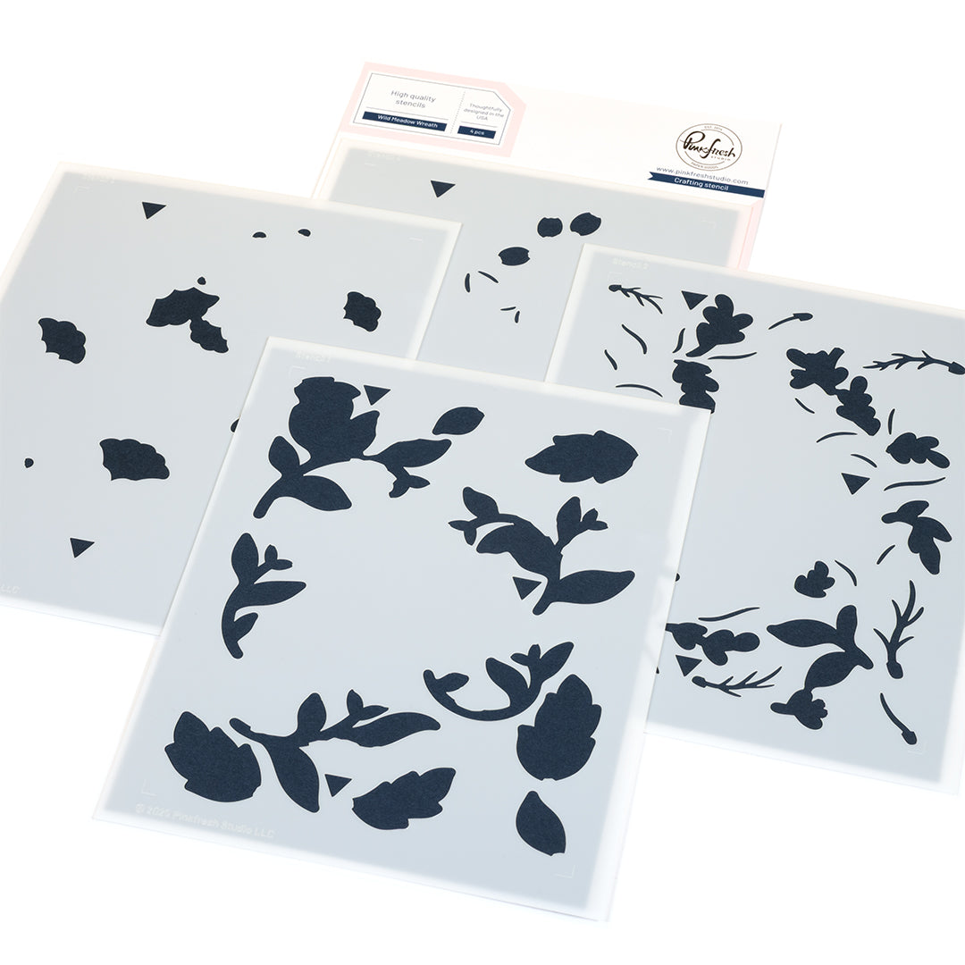 Pinkfresh Studio Wild Meadow Wreath die/ Stencil Bundle