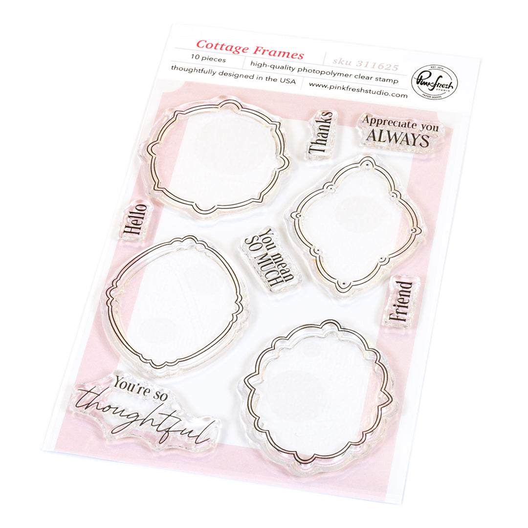 Pinkfresh Studio Cottage Frames Stamp/die/stencil Bundle