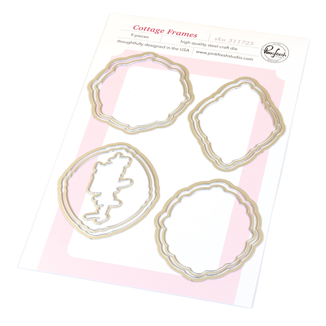 Pinkfresh Studio Cottage Frames Stamp/die/stencil Bundle