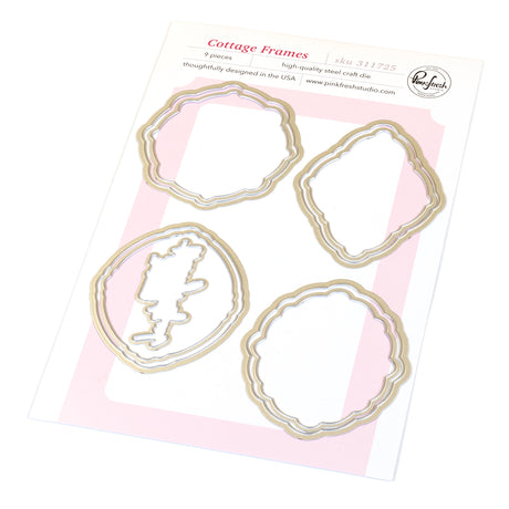 Pinkfresh Studio Cottage Frames Stamp/die/stencil Bundle