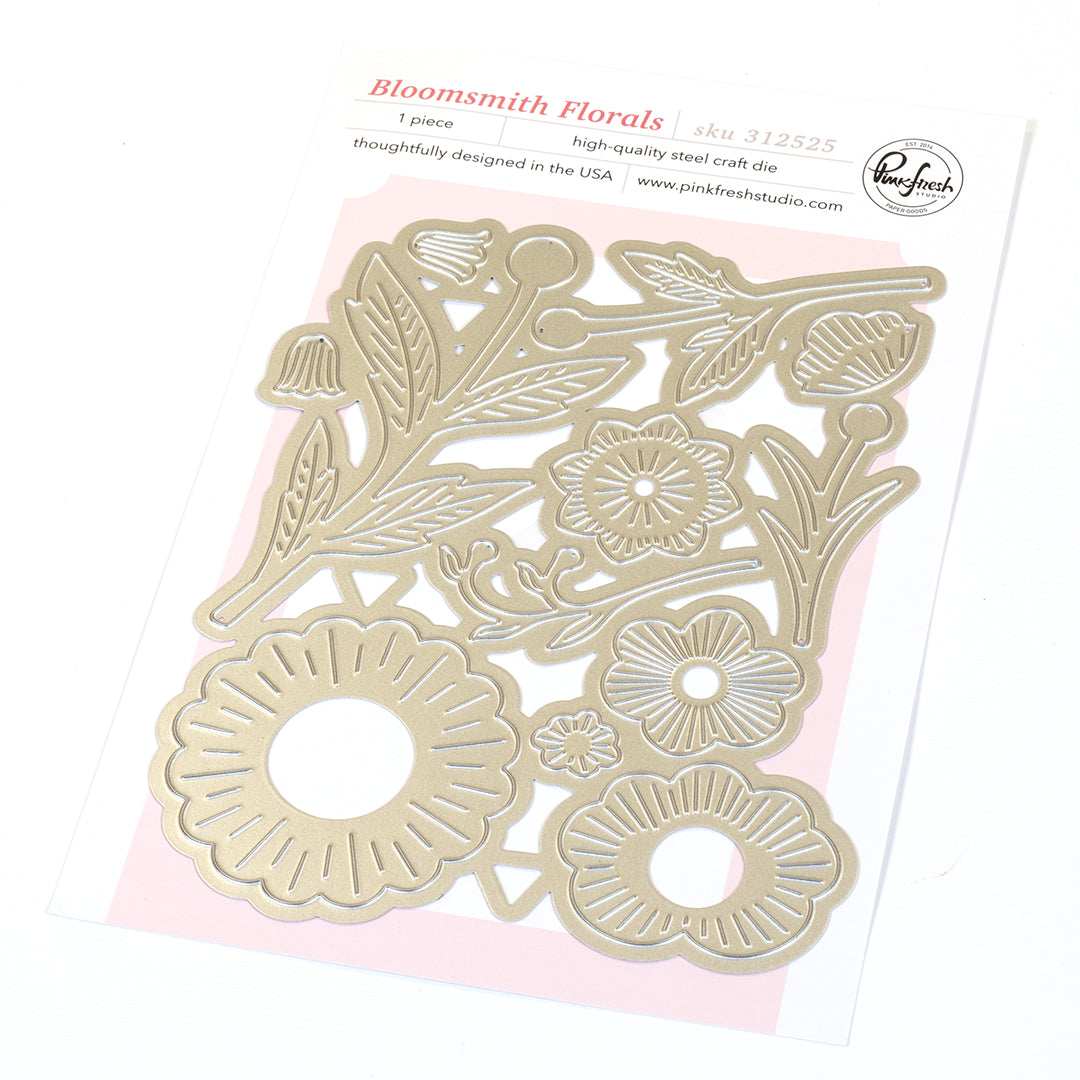 Pinkfresh Studio Bloomsmith Florals Stencil & Die Bundle
