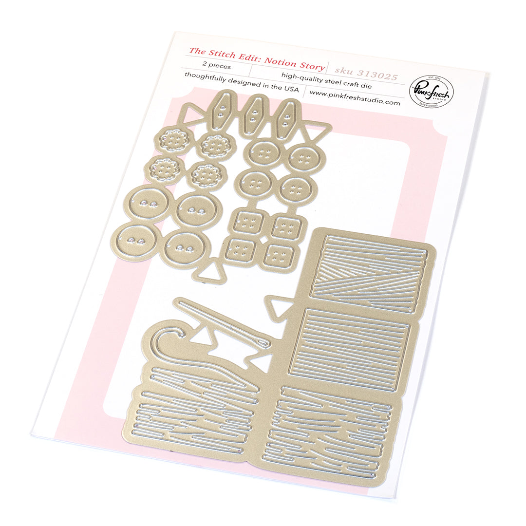 Pinkfresh Studio The Stitch Edit: Notion Story die / Stencil Bundle