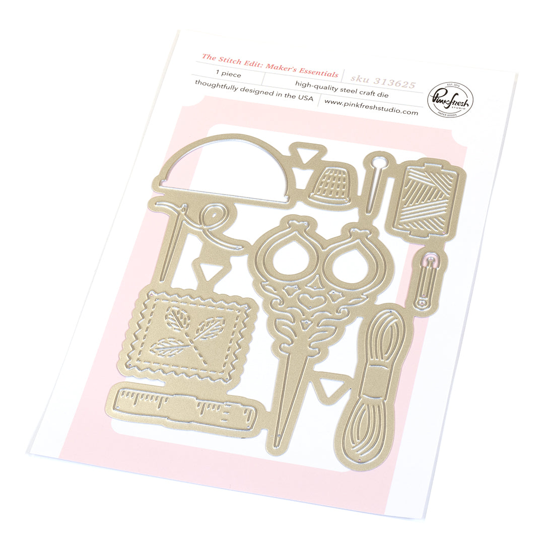 Pinkfresh Studio The Stitch Edit: Maker's Essentials die / stencil Bundle
