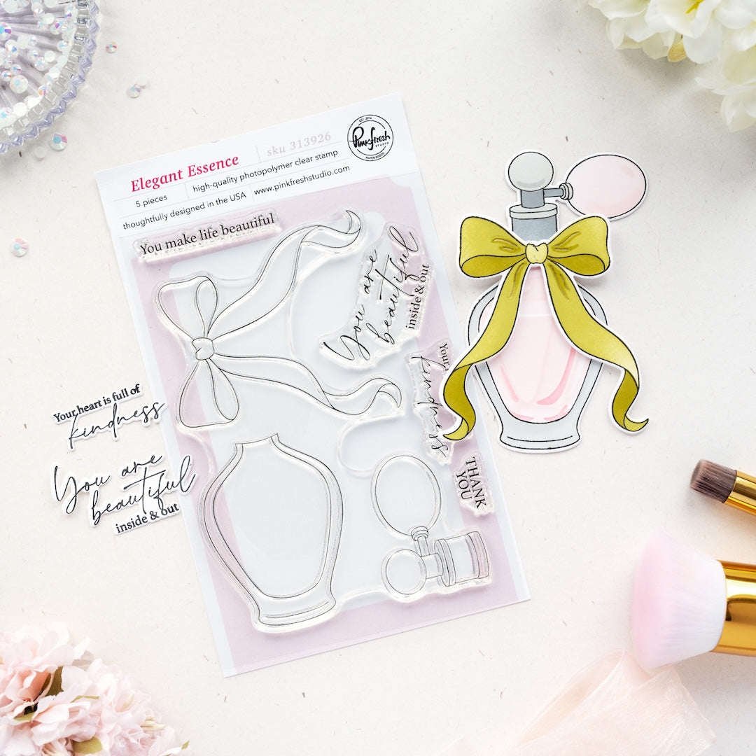 Pinkfresh Studio Elegant Essence Stamp, Die & Stencil Bundle
