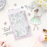 Pinkfresh Studio Couture Grace Stamp, Die & Stencil Bundle