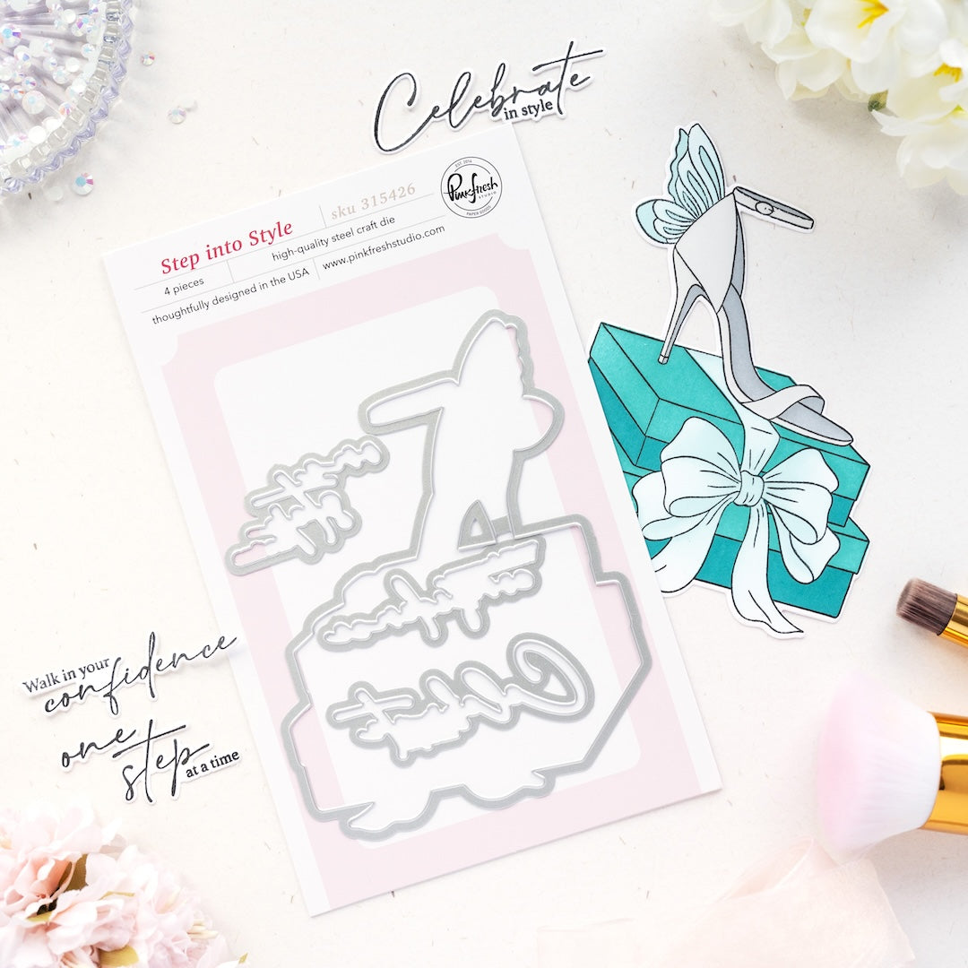 Pinkfresh Studio Step into Style Stamp, Die & Stencil Bundle