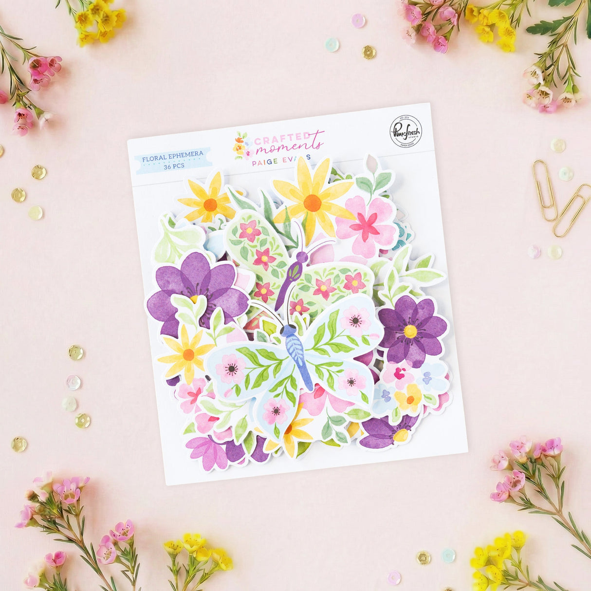 Pinkfresh Studio Crafted Moments: Floral Ephemera