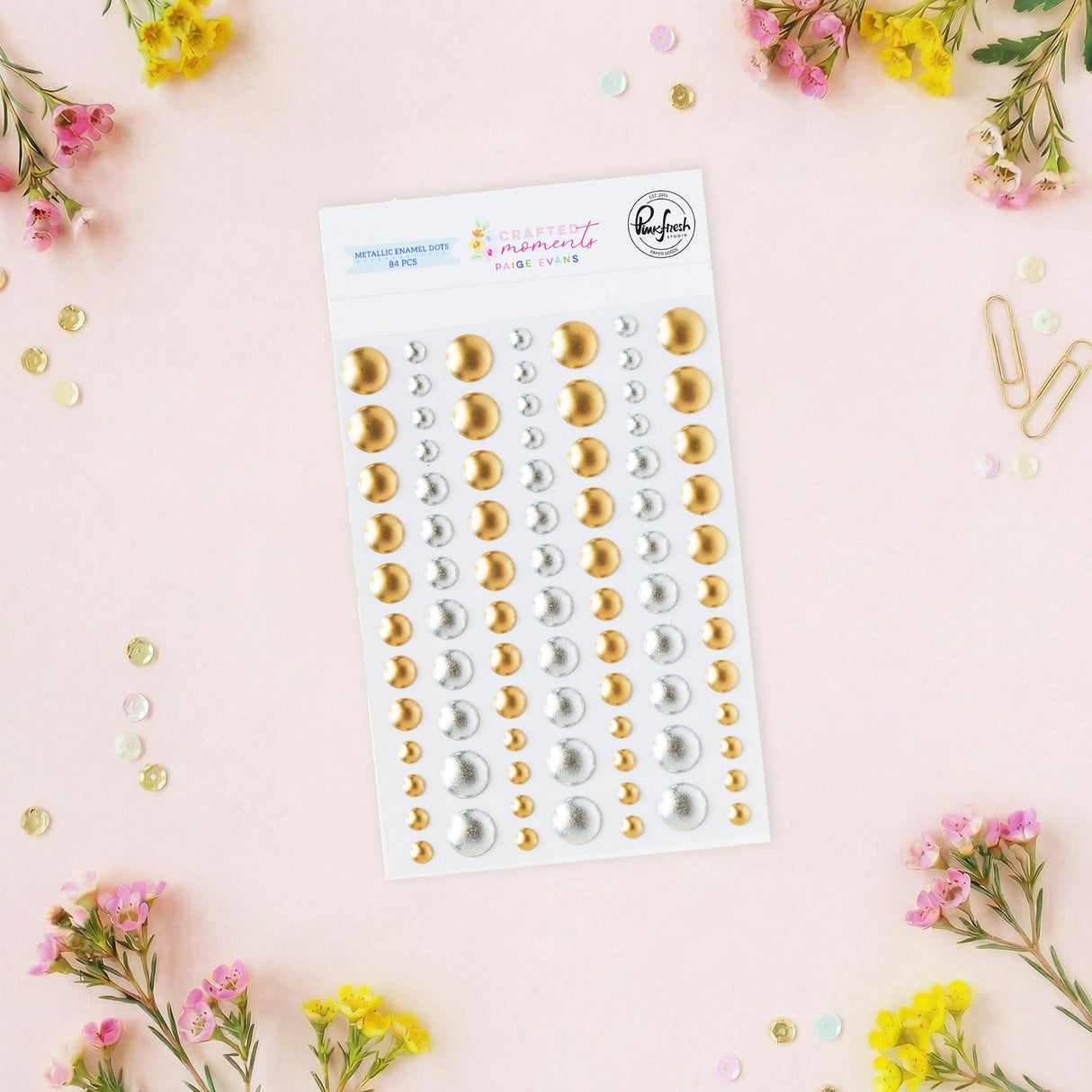 Pinkfresh Studio Crafted Moments: Metallic Enamel Dots