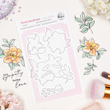 Pinkfresh Studio Floral Daydream stamp, Die and Stencil Bundle