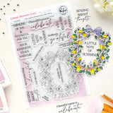 Pinkfresh Studio Lemon Blossom Crest Stamp / die/ Stencil Bundle