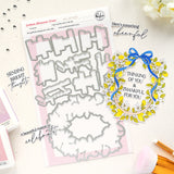Pinkfresh Studio Lemon Blossom Crest Stamp / die/ Stencil Bundle