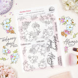 Pinkfresh Studio Garden Grace stamp, Die, Stencil and Washi Bundle