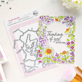 Pinkfresh Studio Sunlit Garden Cling Stamp / Stencil/ Die Bundle