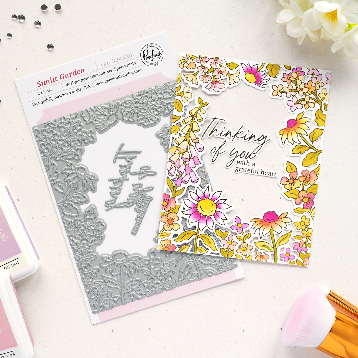 Pinkfresh Studio Sunlit Garden Press Plate