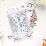 Pinkfresh Studio Cardinal Kiss Stamp / Die/ Stencil Bundle