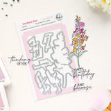 Pinkfresh Studio Cardinal Kiss Stamp / Die/ Stencil Bundle