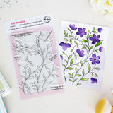 Pinkfresh Studio Soft Meadow Stamp/ Stencil Bundle