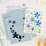 Pinkfresh Studio Wildflower Notes Stencil - 330526