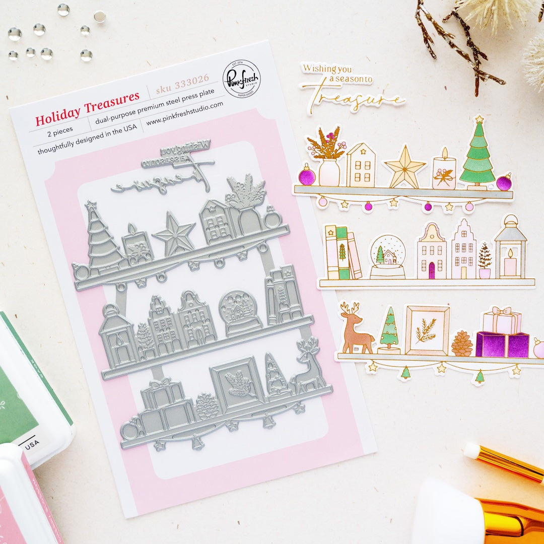 Pinkfresh Studio Holiday Treasures press plate