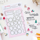 Pinkfresh Studio Tiny Tidings stamp die stencil