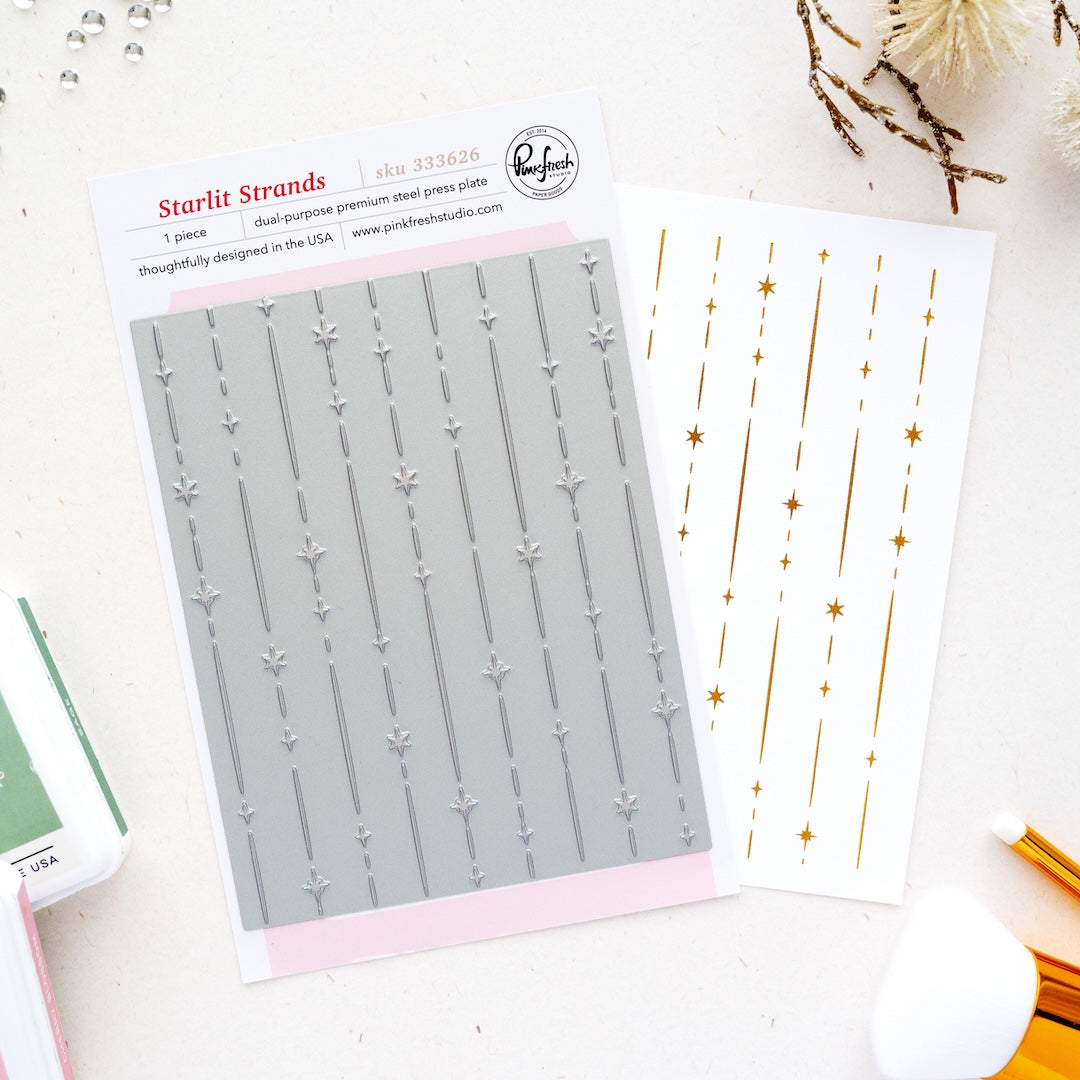 Pinkfresh Studio Starlit Strands press plate