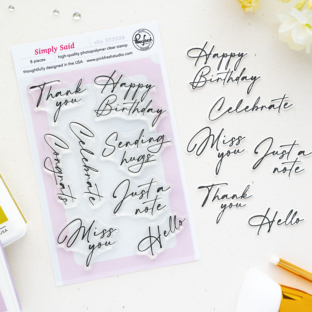 Pinkfresh Studio Simply Said Stamp & Die Bundle