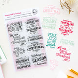 Pinkfresh Studio Treasured Greetings stamp & Die bundle