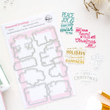 Pinkfresh Studio Treasured Greetings stamp & Die bundle