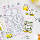 Pinkfresh Studio Steeped in Comfort stencil stamp and die