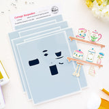 Pinkfresh Studio Cottage Keepsakes stencil Stamp and die