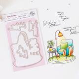 Pinkfresh Studio Cozy Corner Stamp, Die & Stencil Bundle