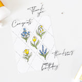 Pinkfresh Studio Petite Florals Stamp, die & stencil Bundle