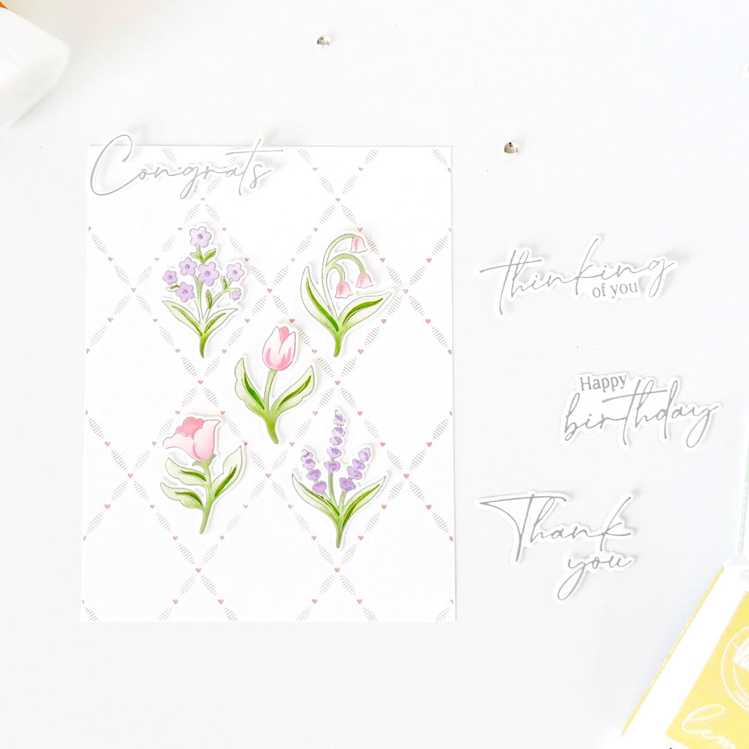 Pinkfresh Studio  Petite Florals Press Plate