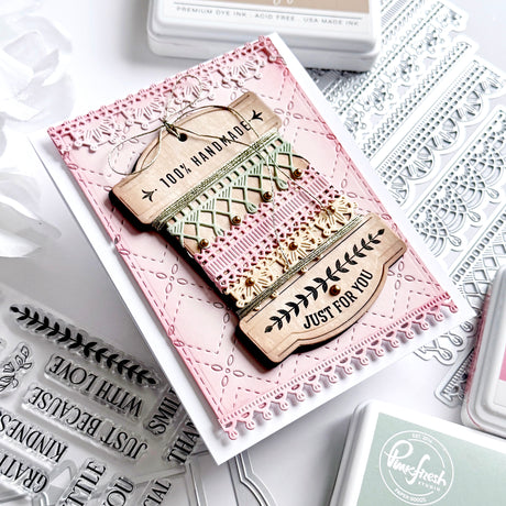 Pinkfresh Studio The Stitch Edit: Large Spool die/ Stencil Bundle