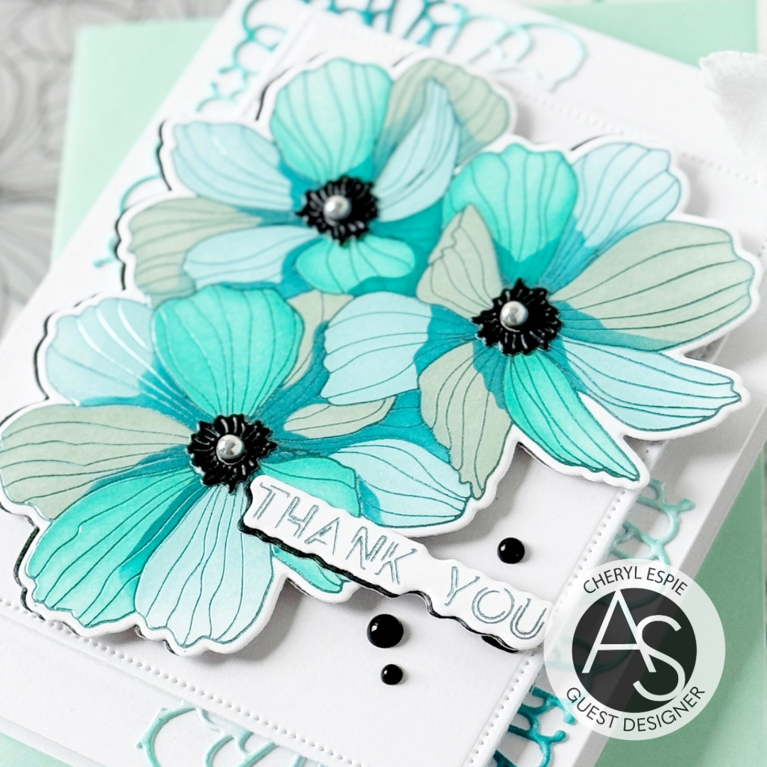 Alex Syberia Designs ASD-STE-PP-7 Minimalist Flowers Stencil Set