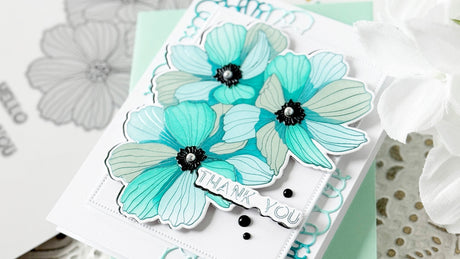 Alex Syberia Designs Minimalist Flowers Press Plate & Die Set