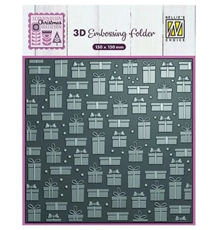 Nellie Snellen 3D Embossing Folder Presents (EF3D096)